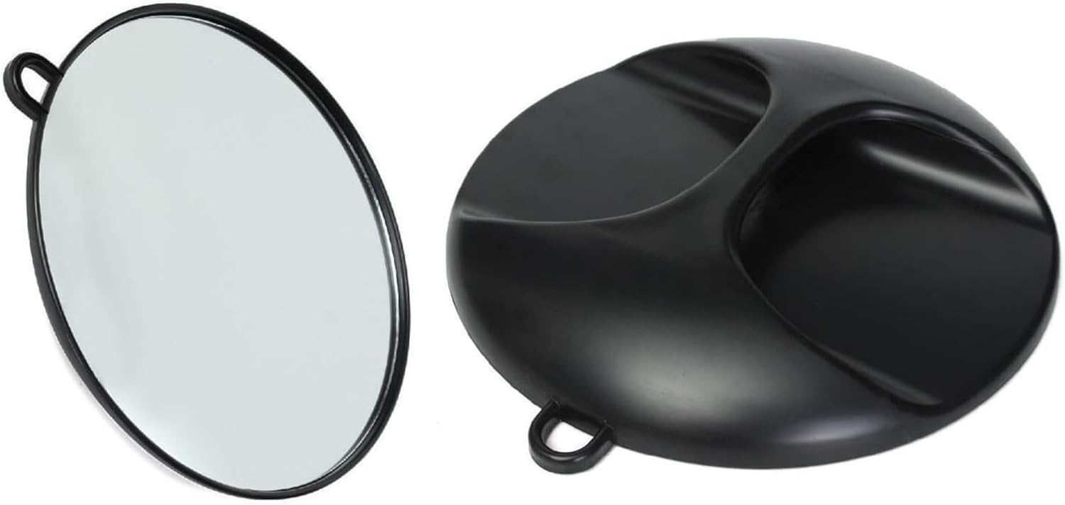 Portable Round Mirror with Handle - Hand Held Barber Back Mirror