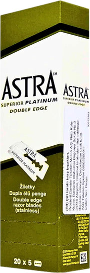 Astra Superior Platinum Double Edge Razor Blades - 100 Count