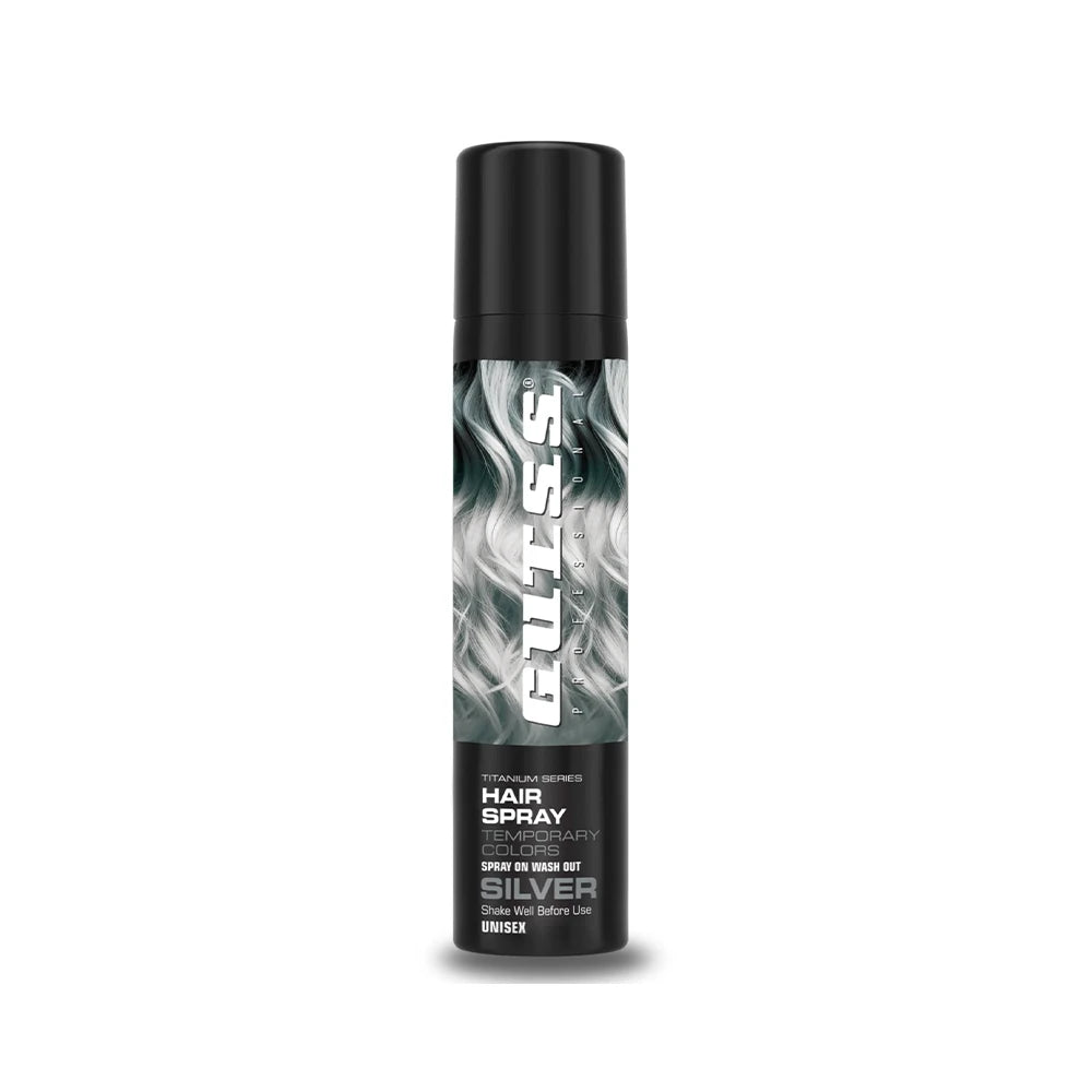 Gutss Professional Temporary Colour Hair Spray Glitter Silver