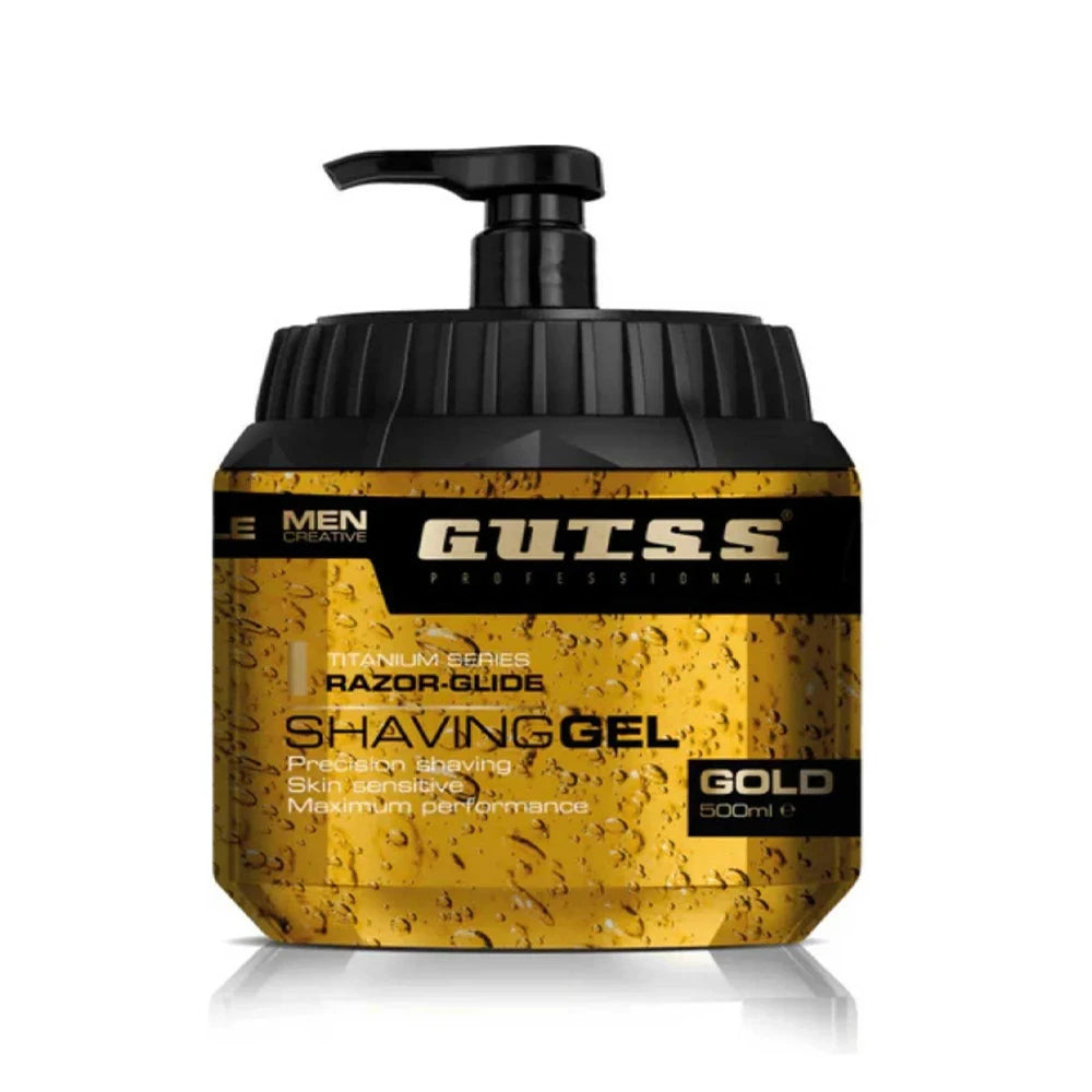 Gutss Professional Razor-Glide Gold Shaving Gel – 500ml