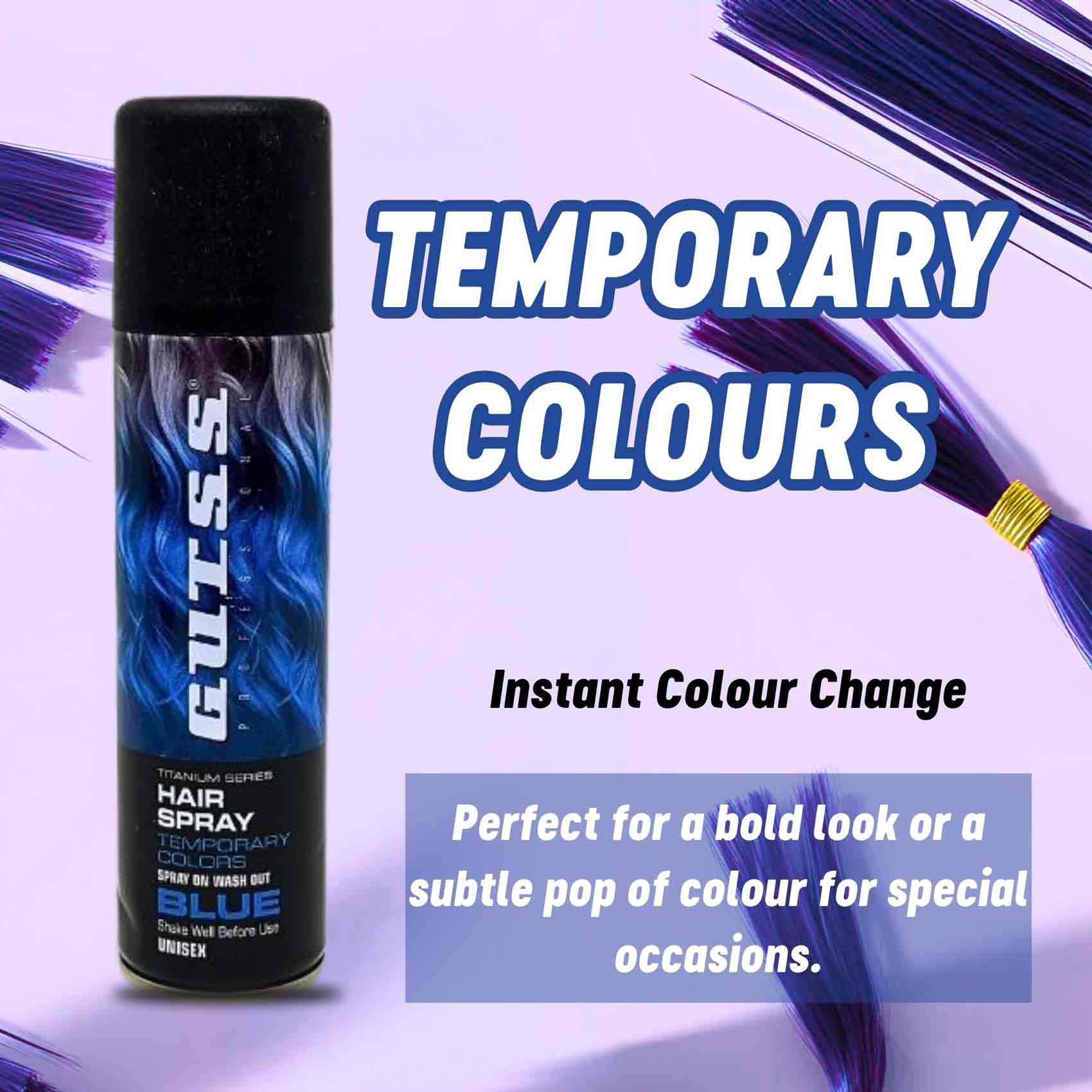 Gutss Professional Temporary Colour Hair Spray Blue