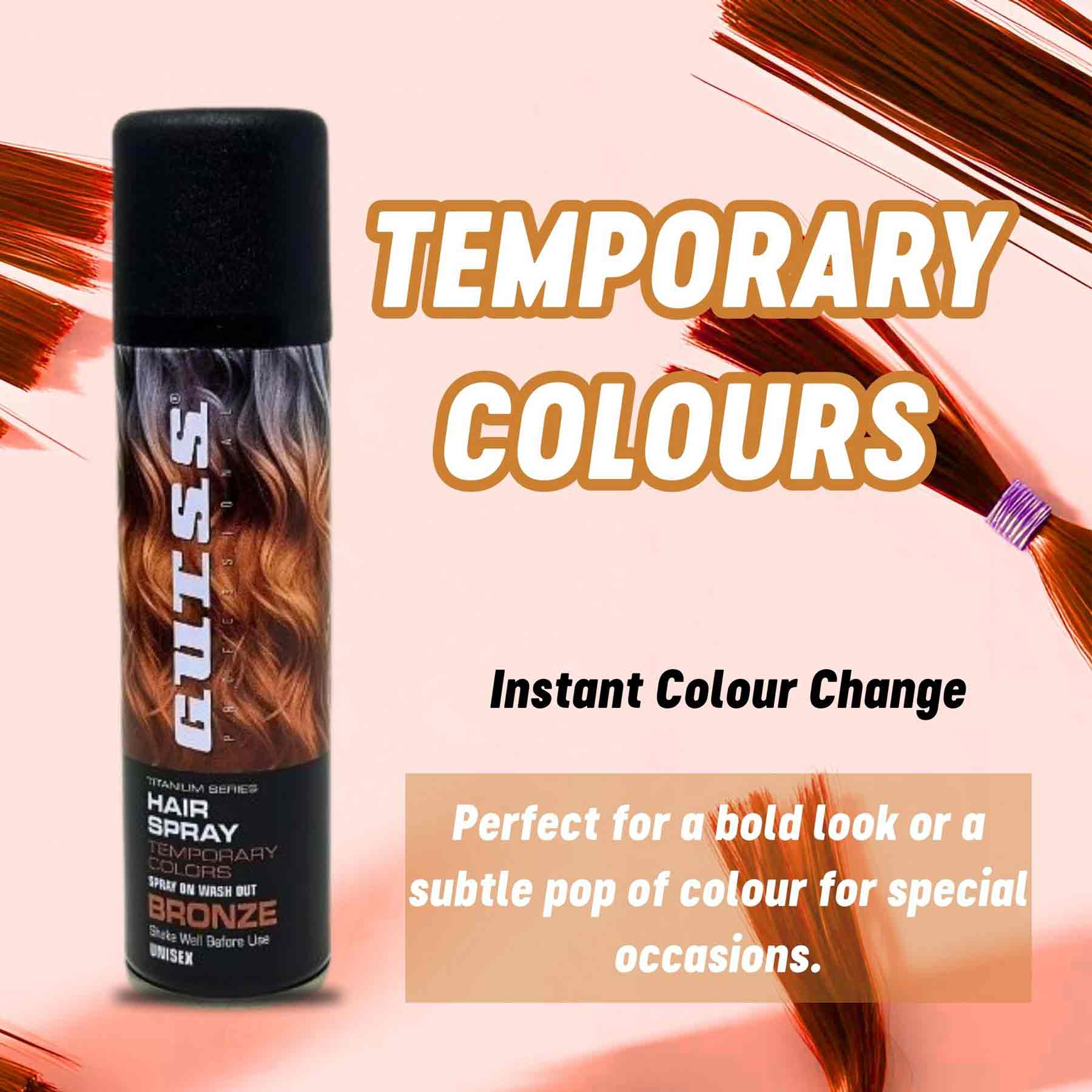 Gutss Professional Temporary Colour Hair Spray Bronze