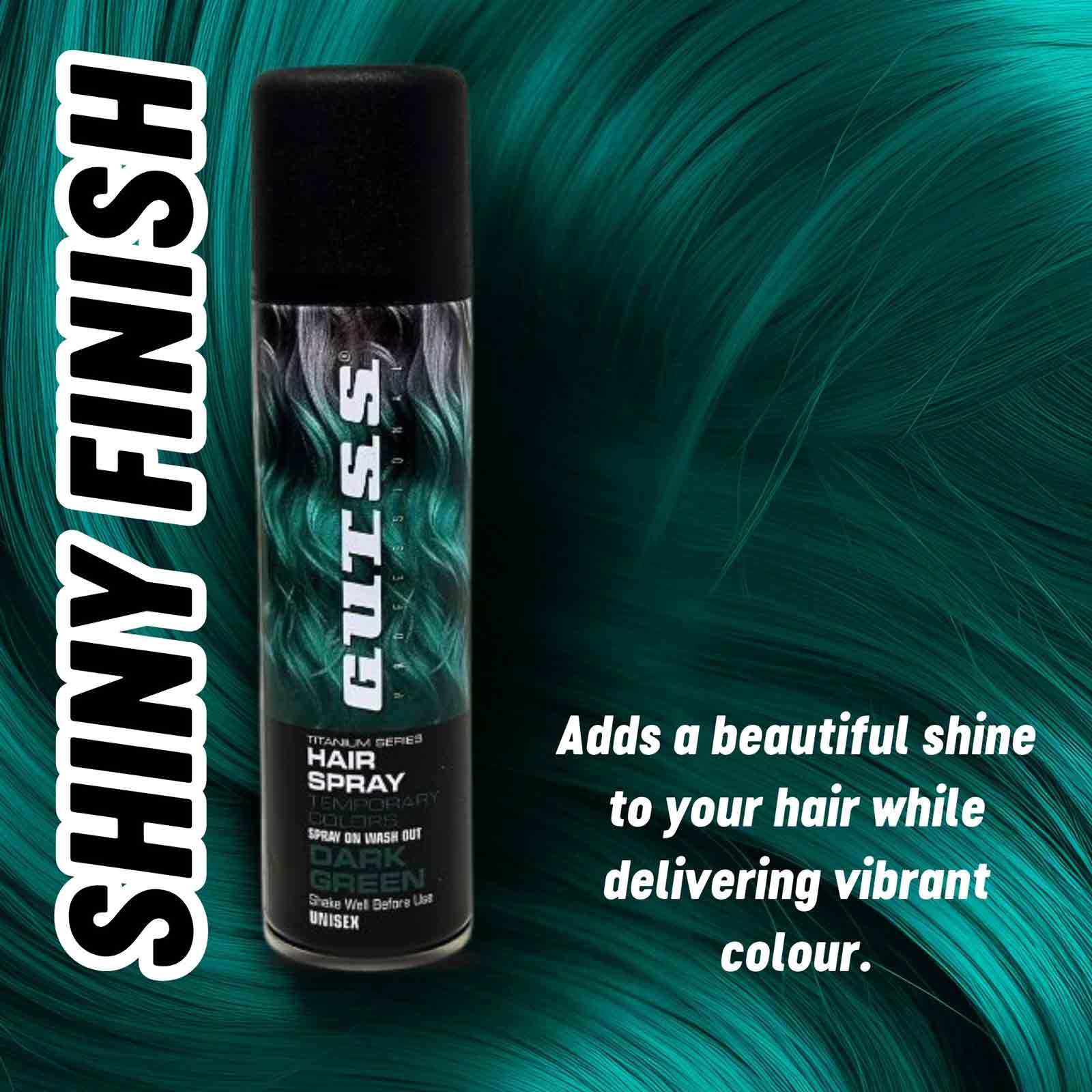 Gutss Professional Temporary Colour Hair Spray Dark Green – Salon