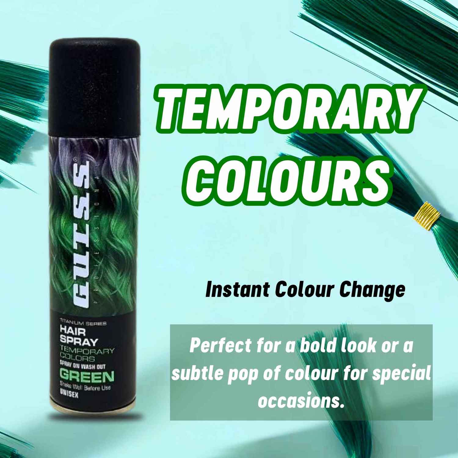 Gutss Professional Temporary Colour Hair Spray Green