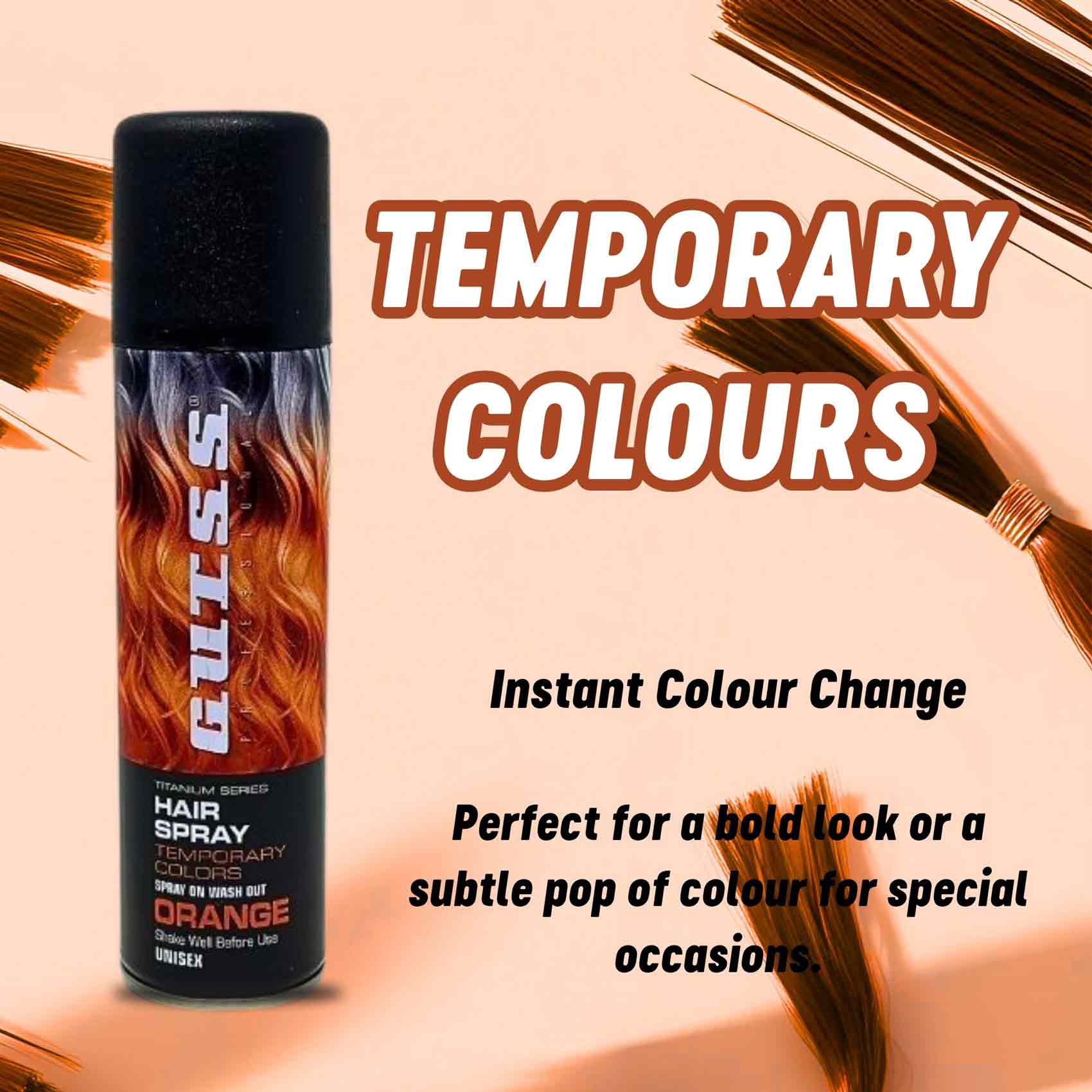 Gutss Professional Temporary Colour Hair Spray Orange