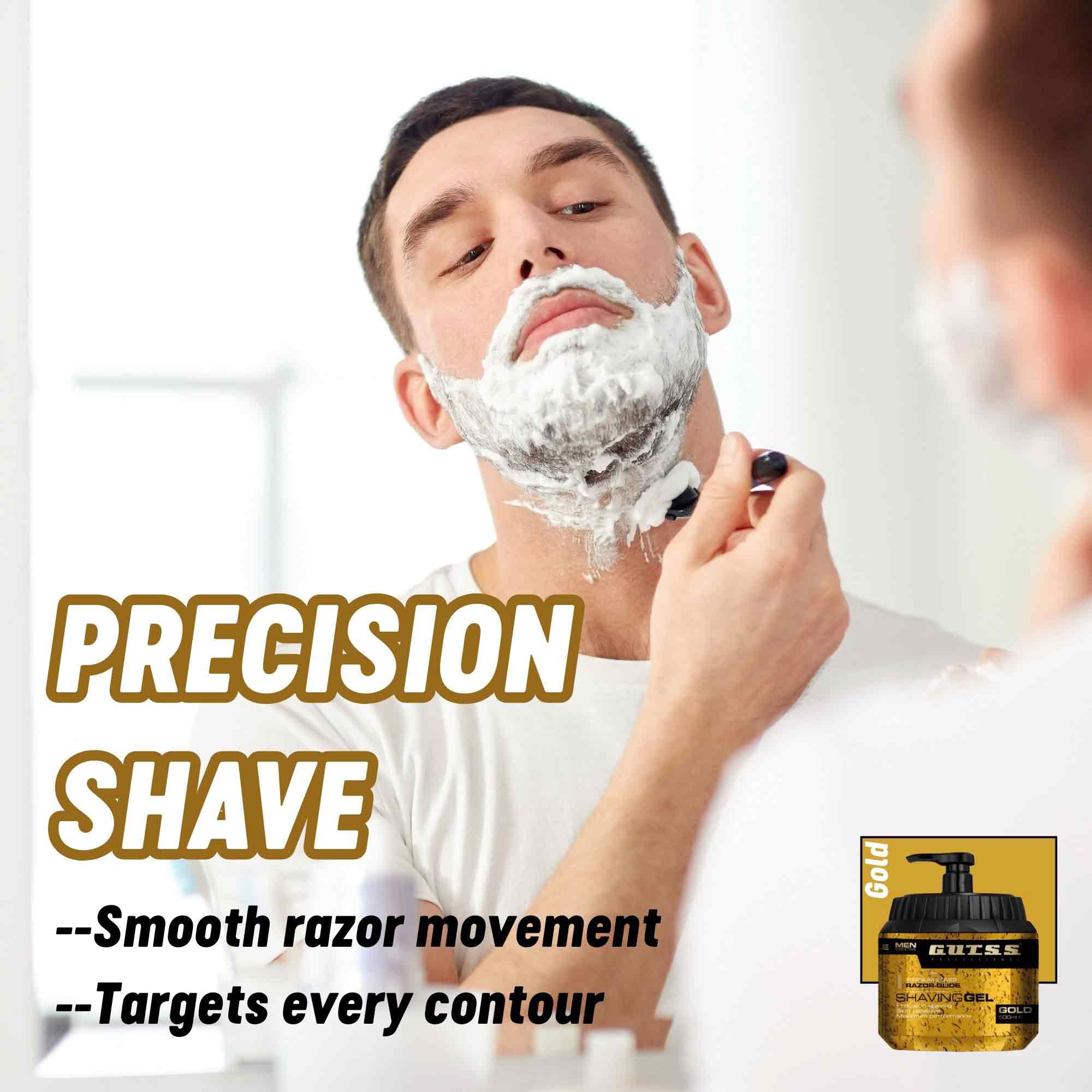 Gutss Professional Razor-Glide Gold Shaving Gel – 500ml