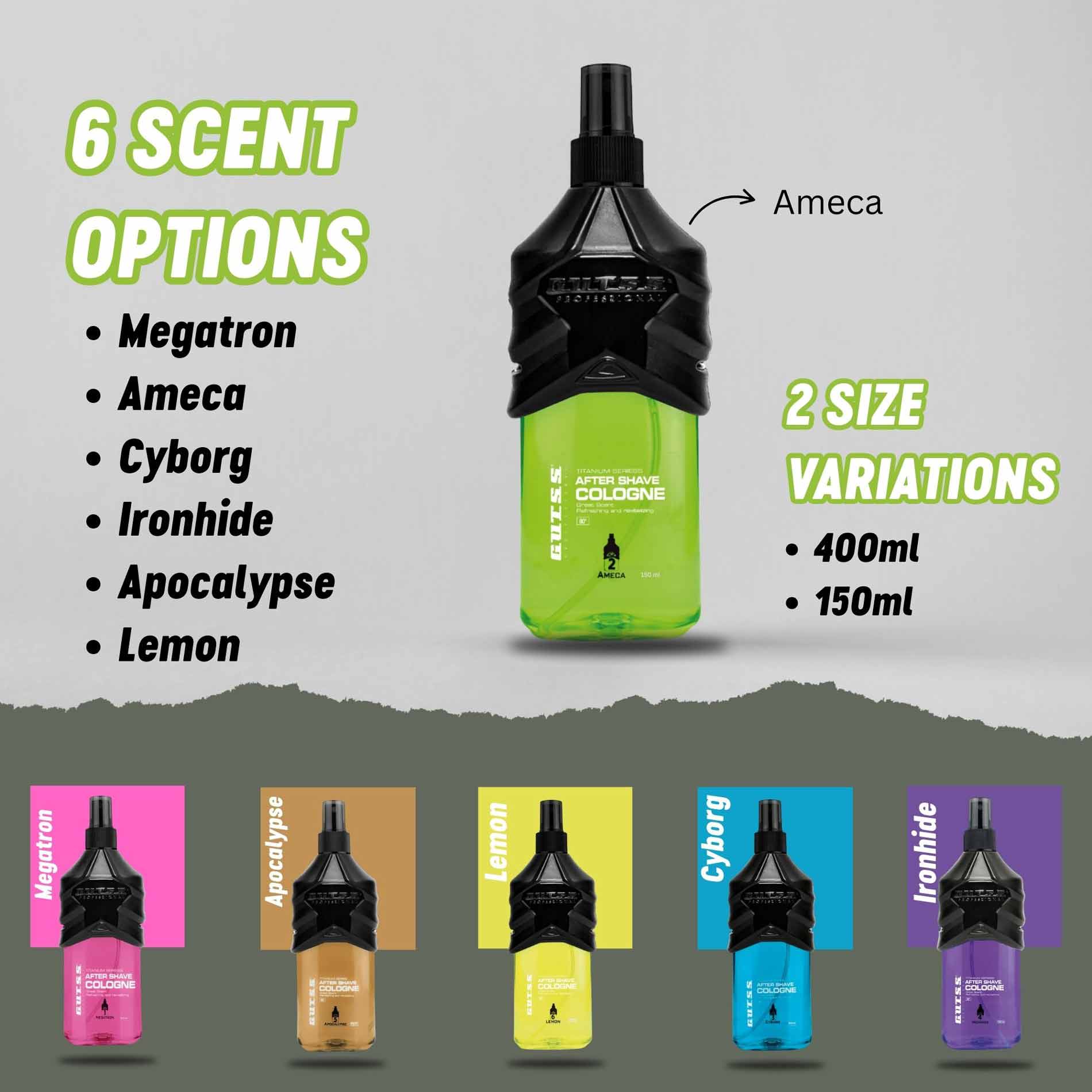 Ameca 150ml hair care cologne, perfect for salons and hairdressers.