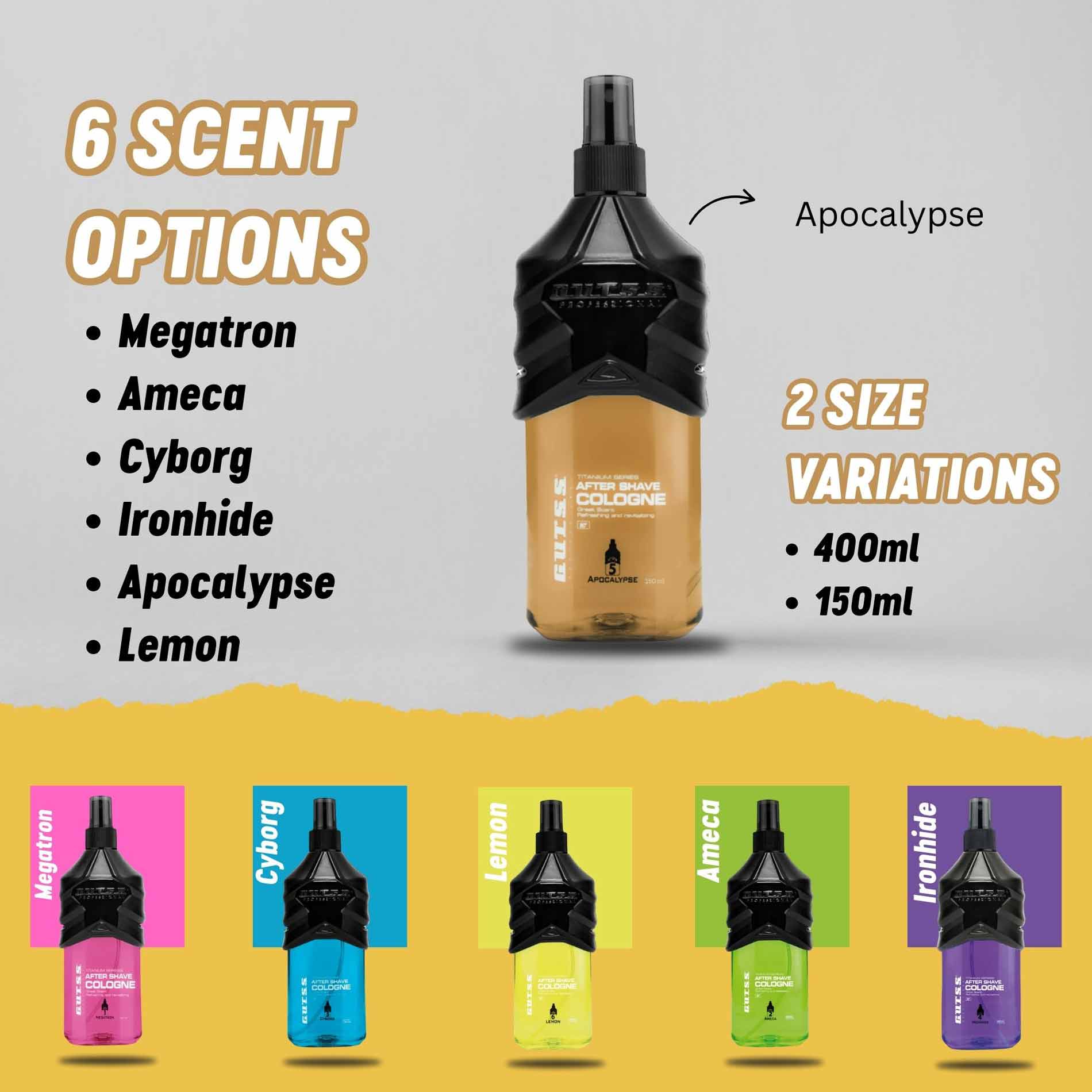 Achieve salon excellence with this 150ml Apocalypse hair care cologne.