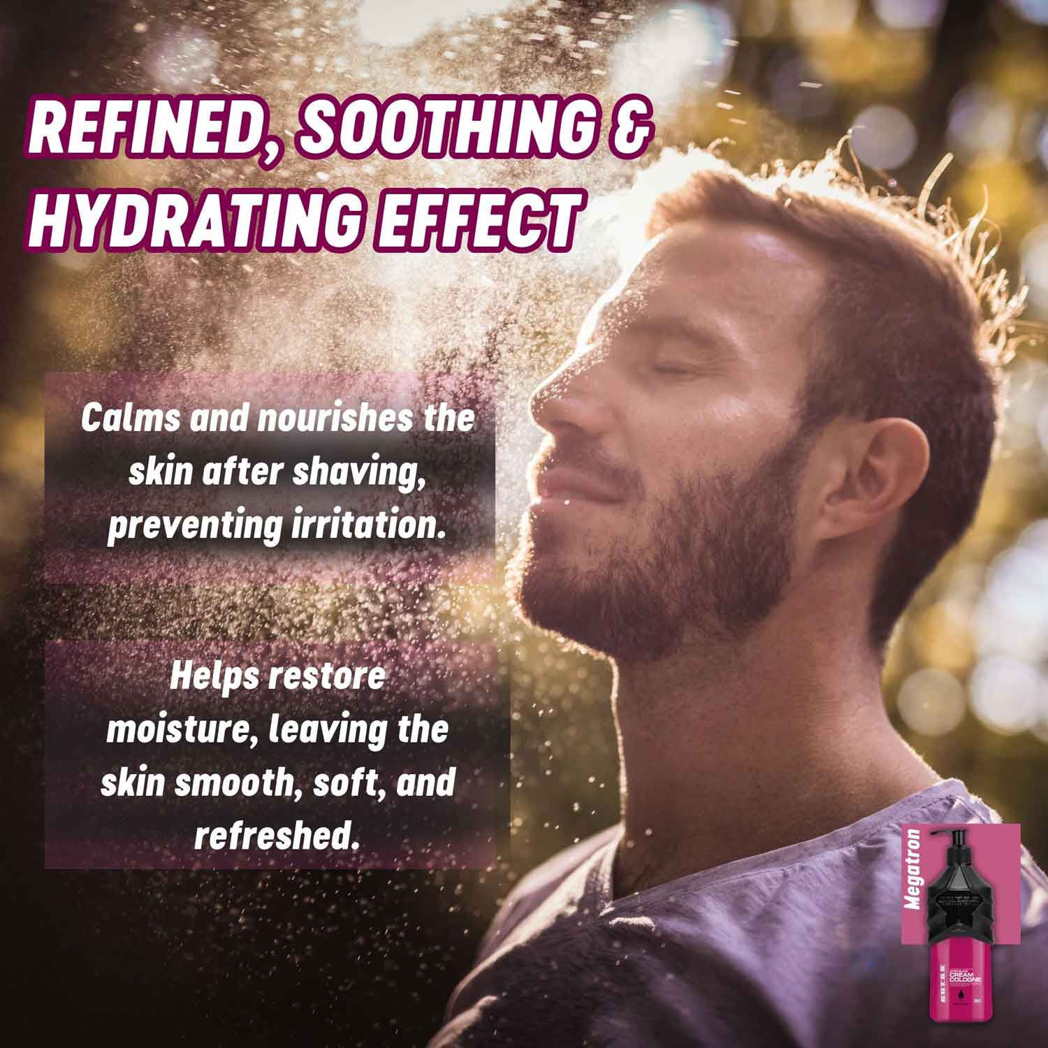 Choice of the best hair cologne for salons with Gutss Professional Megatron series.