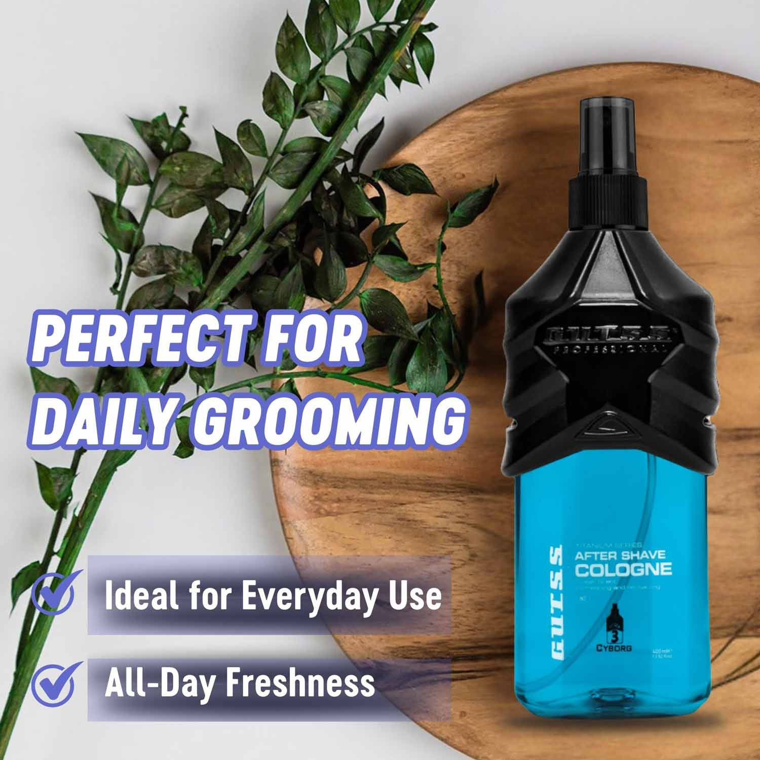 Buy Cyborg 400ml hair cologne now for professionals and salons.