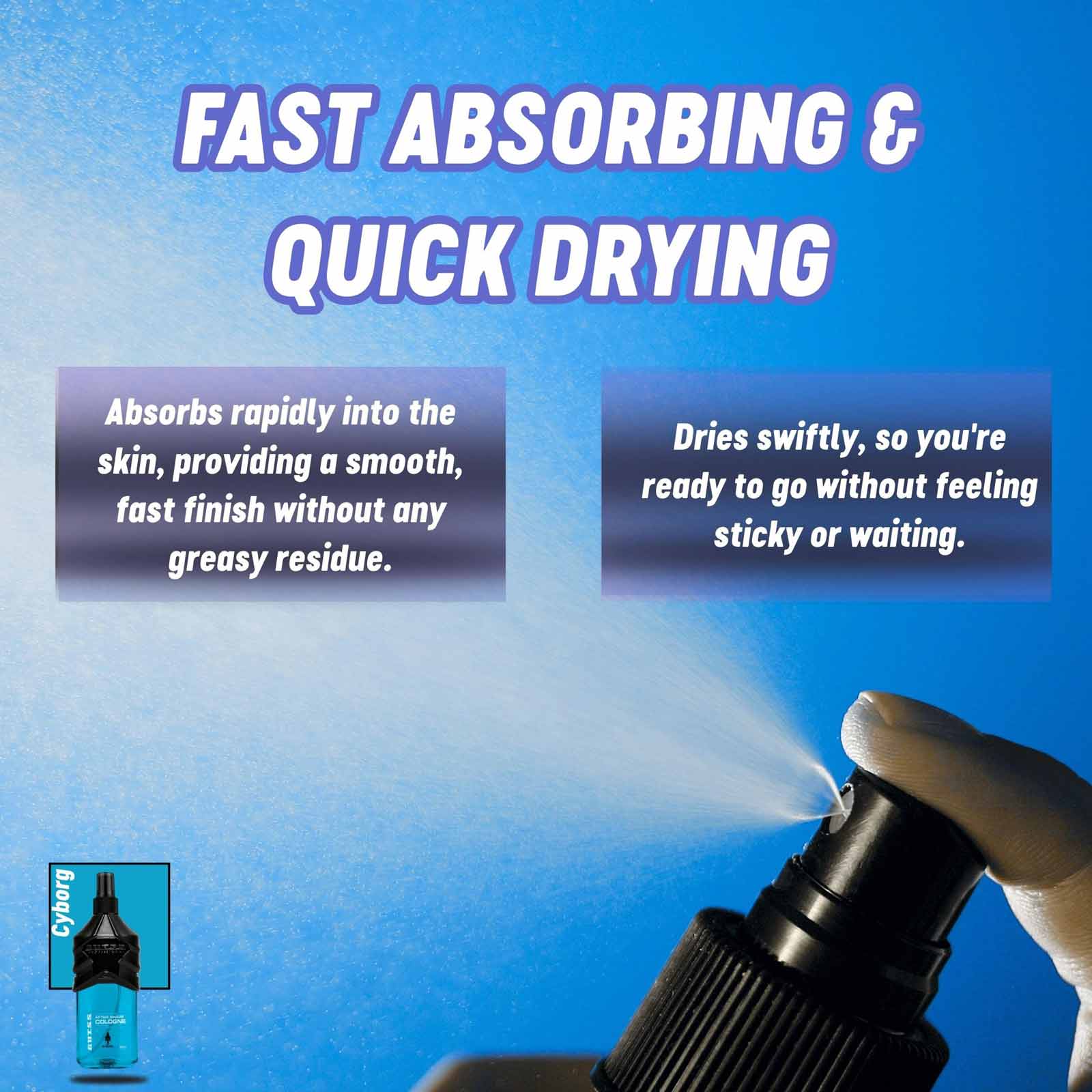 Perfect for salon styling, Cyborg 150ml hair care cologne enhances your service.