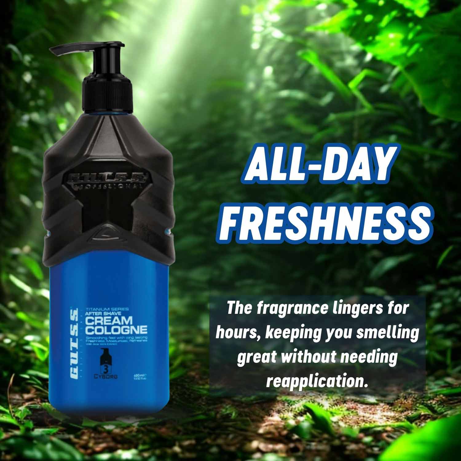 Cyborg 400ml hair care cologne cream ranked best for professional salons.