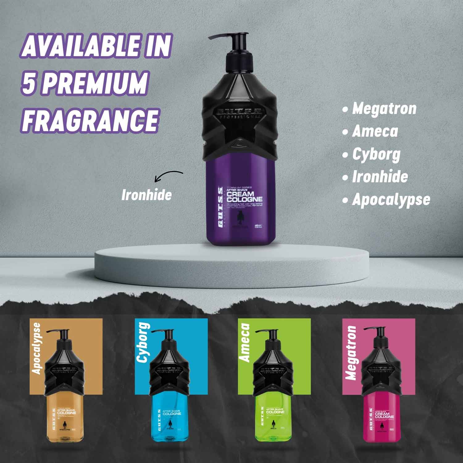 Durable Ironhide hair care and colour cream products for professional salons.