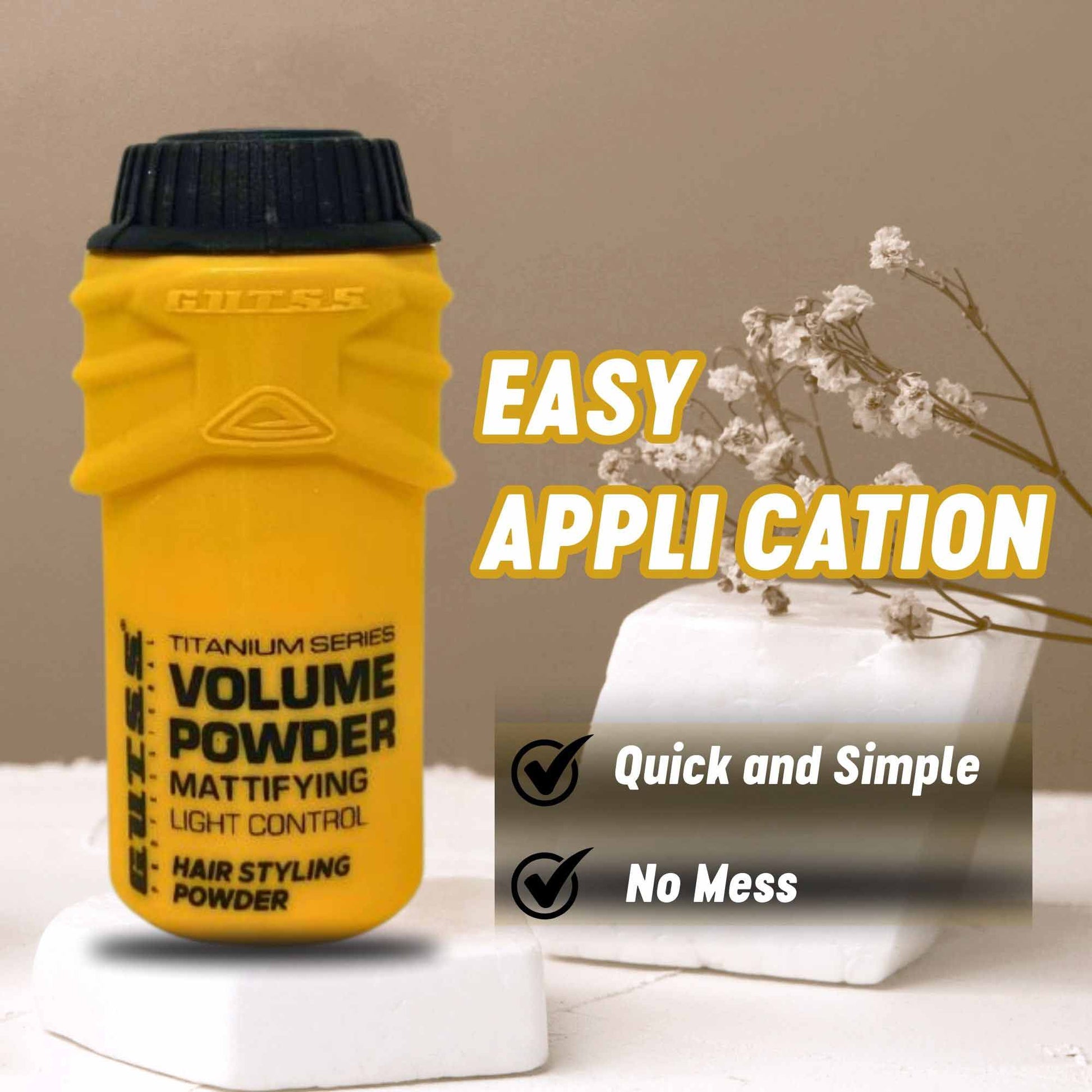 Gutss 20g strong volume powder, perfect for adding texture to styled hair.