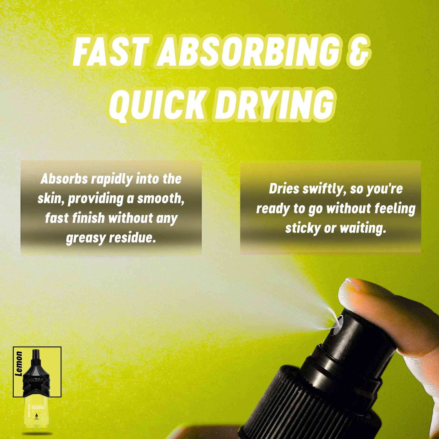 Premium 400ml lemon hair cologne, an essential product for professional salons.