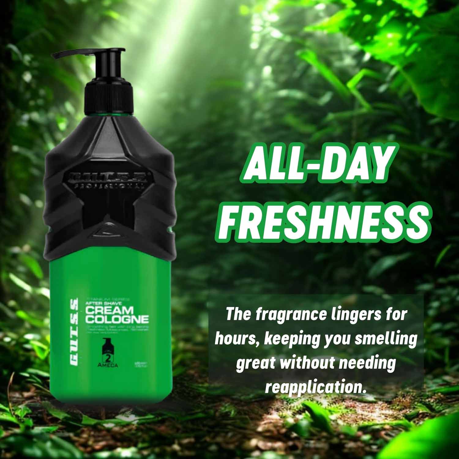 Professional Ameca hair cologne cream designed for salon and barber use.