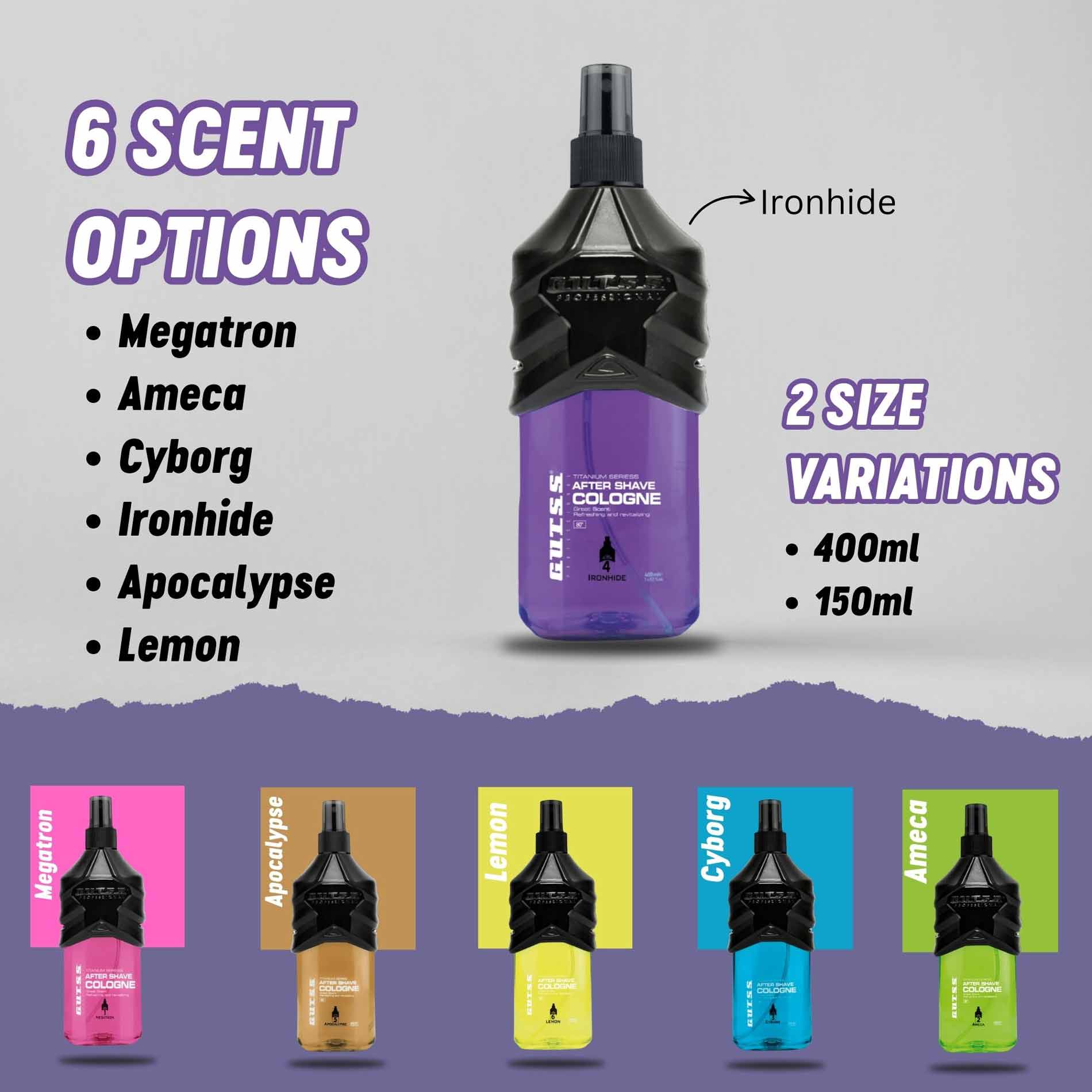 Ironhide professional hair cologne cream designed as quality salon product.