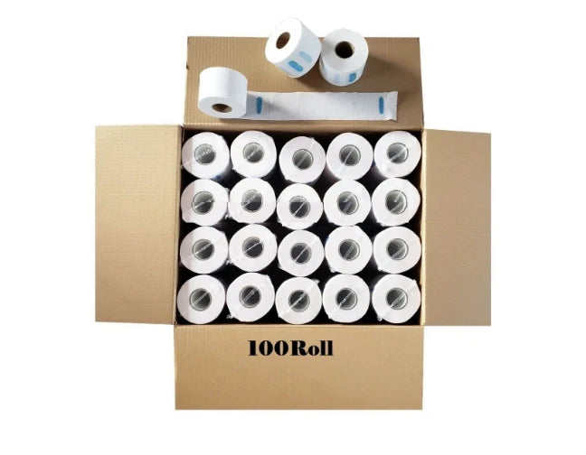 Full Box Salon and Barber Neck Strips - 20 Packs - 100 Rolls - Hairdressing Supplies Barber Neck Strips for Salon Haircutting